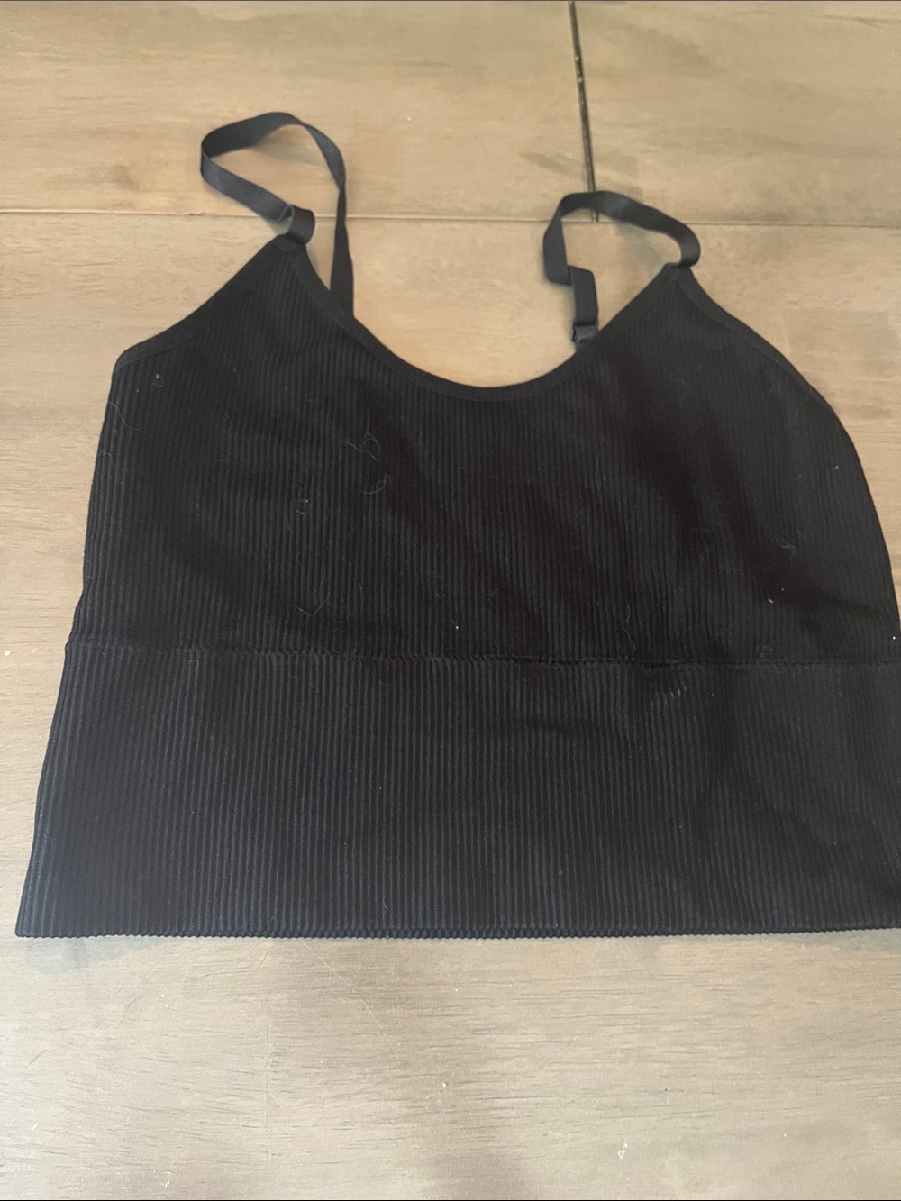 Skinnygirl Black Ribbed Longline Camisole Top